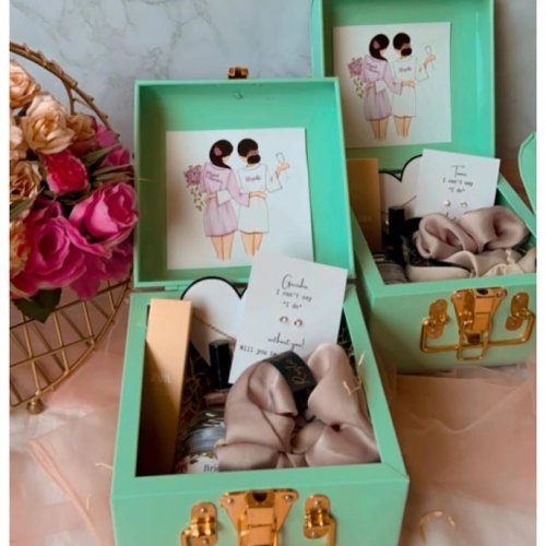 Green Trunk Bridesmaid Gift Hampers