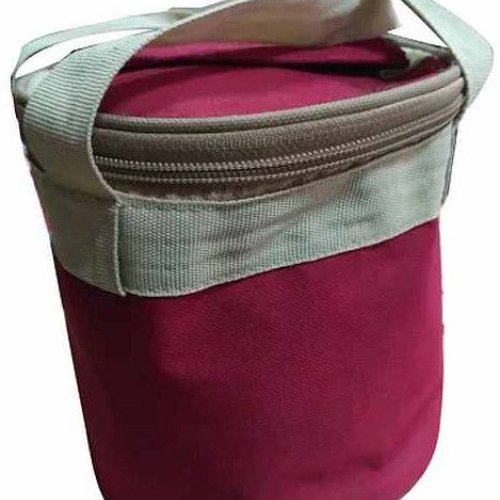 Maroon Rexine Lunch Box Bag