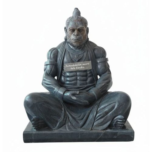 Black Marble Lord Hanuman Ji Statue