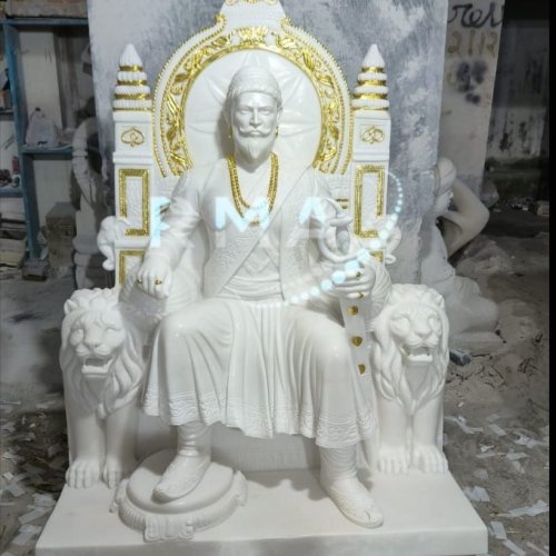 White Marble Chhatrapati Shivaji Maharaj Statue