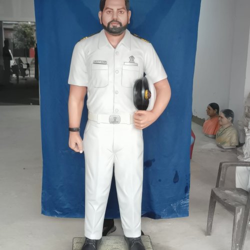 White Marble Navy Officer Statue