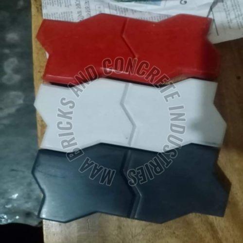 60mm Yellow Concrete Zig Zag Paver Block