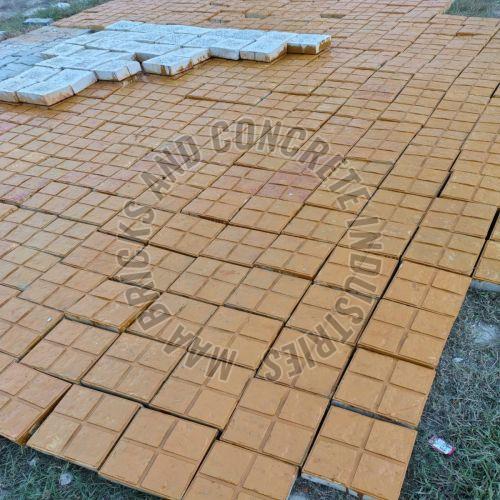 70mm Yellow Square Cement Paver Block