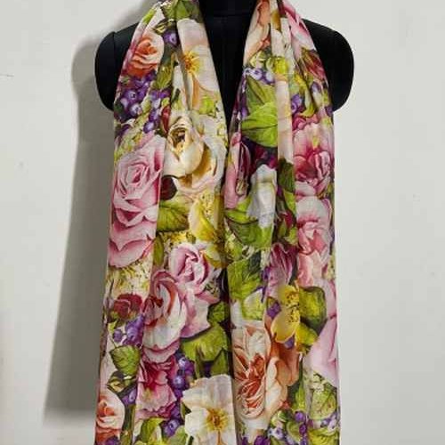 Cotton Silk Digital Printed Luxury Soft Scarves
