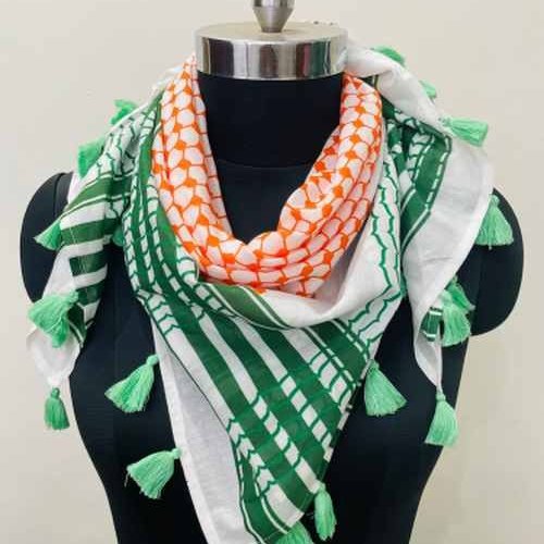 Cotton Silk Square Trendy Casual Scarf