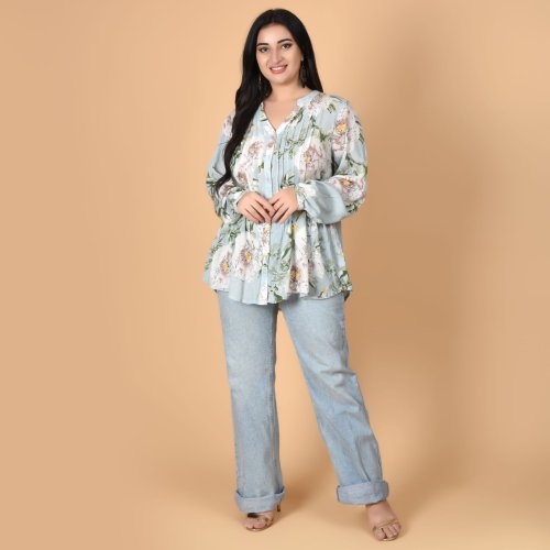 Crepe Women Stylish Longline Tunic