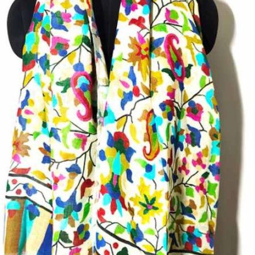 Linen Cotton Digital Printed Floral Scarf