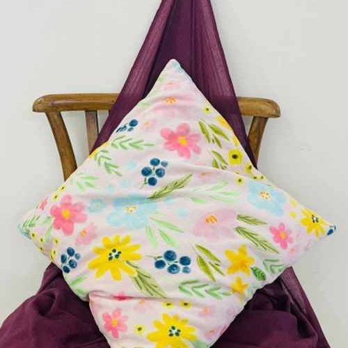 Printed Cotton Velvet Royal Pattern Cushion Cover