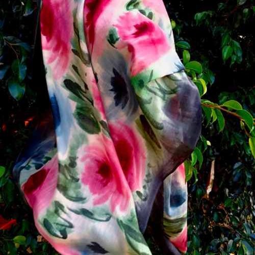 Wool Cashmere Hand Printed Tribal Scarve