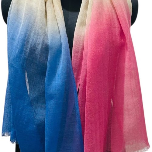 Wool Silk Classic Style Tye Dye Scarf