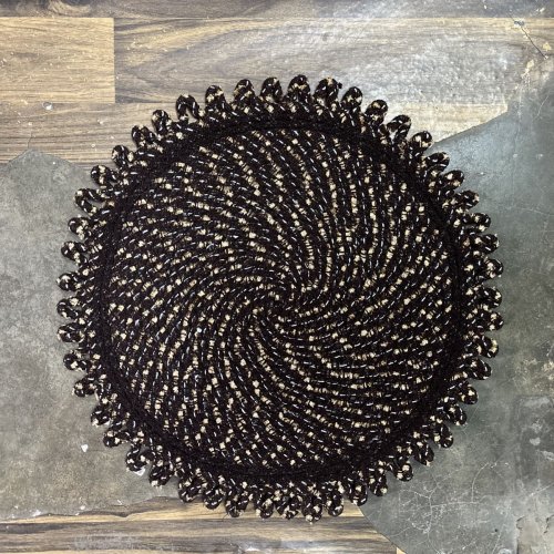 Round Spiral Pattern Jute Rug Mat