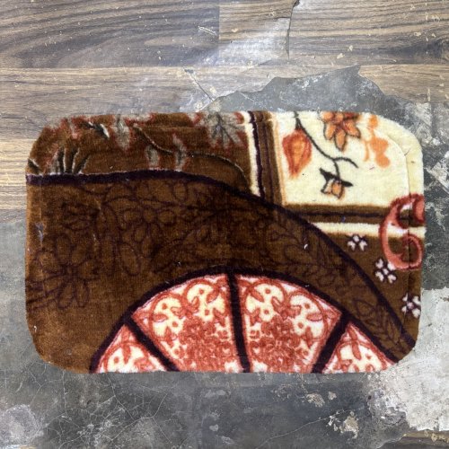 Plush Floral Pattern Accent Door Mat