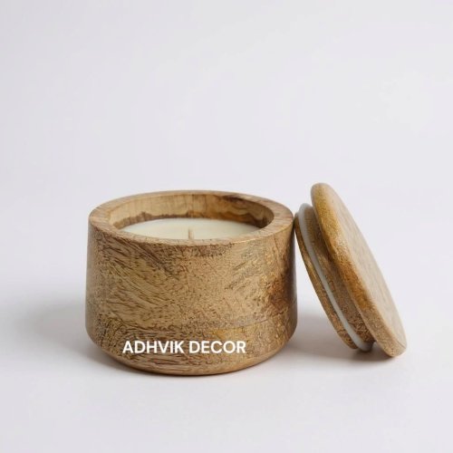 120ml Wooden Candle Jar with Lid