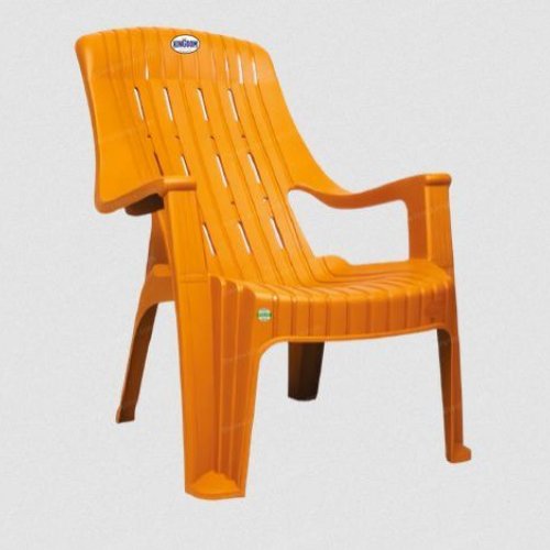 Plain Orange Plastic Arm Chair
