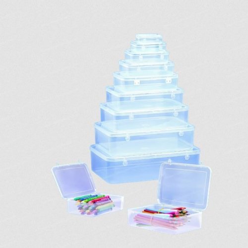 Rectangle Transparent Plastic Lock Box Set