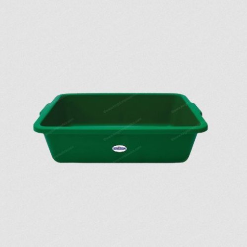 Rectangular Green Plastic Storage Basket