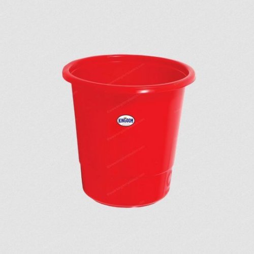 Red Plastic Bucket Dustbin