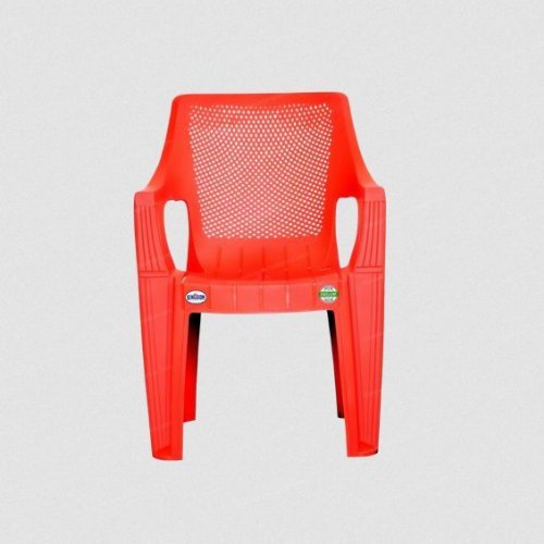 Red Plastic High Back Chair