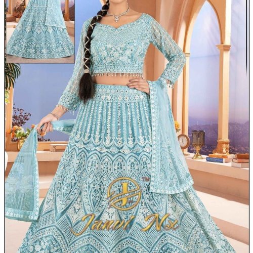 Designer Soft Georgette Net Wedding Lehenga