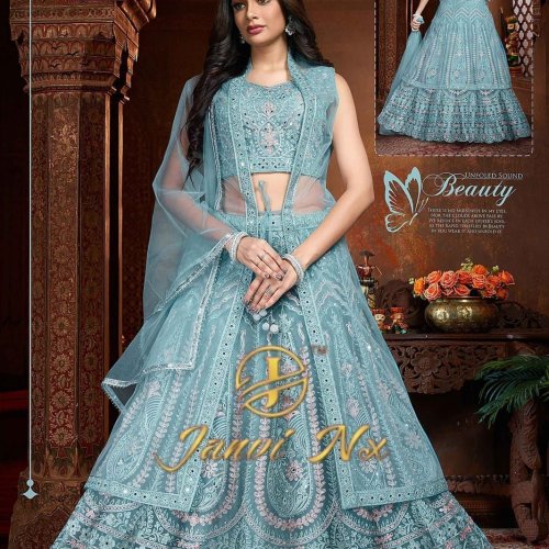 Elegant Stonework Georgette Lehanga Choli