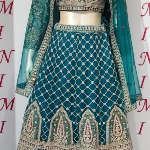 Elegant Velvet Deluxe Embroidered Lehanga Choli