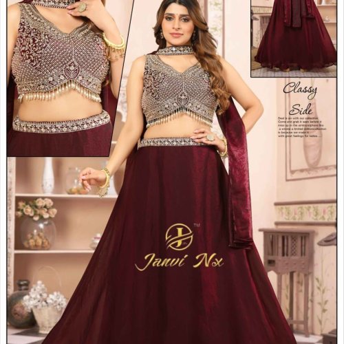 Exclusive Velvet Mirror Work Lehenga Choli
