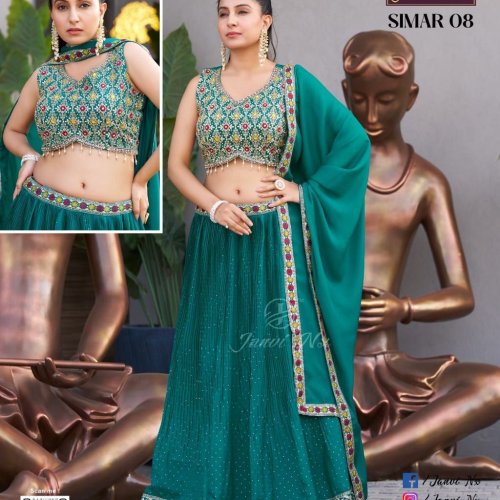 Heritage Velvet Golden Zari Embroidered Lehanga Set