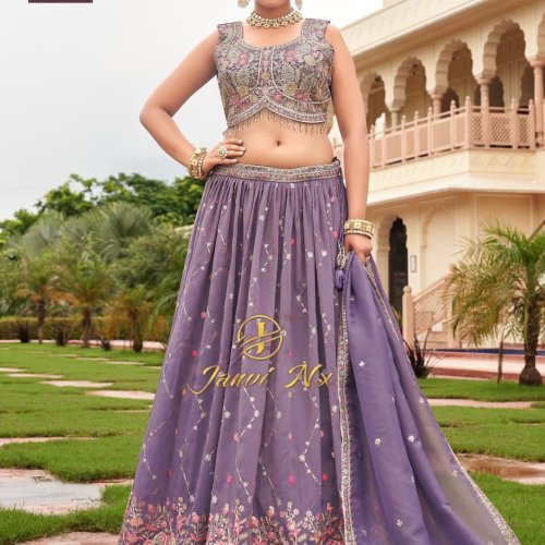 Luxurious Velvet Hand Embroidery Lehenga