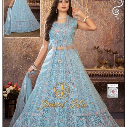 Traditional Georgette Embroidered Wedding Lehenga
