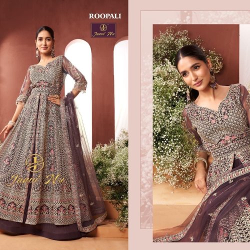 Traditional Velvet Net Embroidered Festive Lehenga