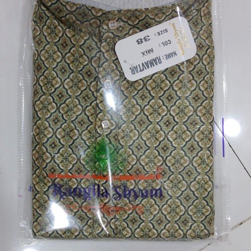 Mens Kurta Crochet Fabric with Digital Print