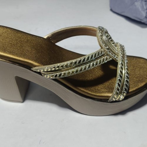 Designer Crystal Embellished Heel Sandal