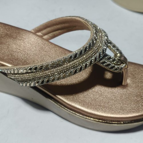 Rose Gold Party Wear Platform Sandal