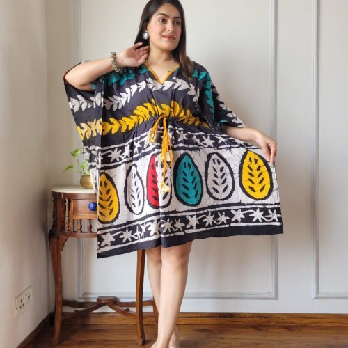 Hand Block Printed Short Kaftan