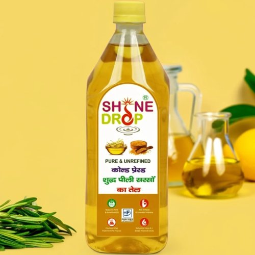 1L Shine Drop Cold Pressed Yellow Mustard Oil
