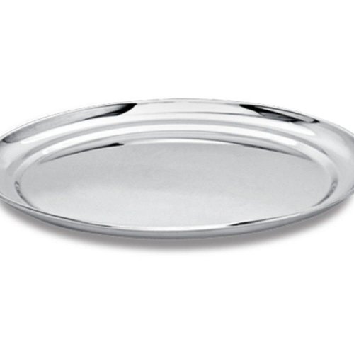 Silver Stainless Steel Rajbhog Plate