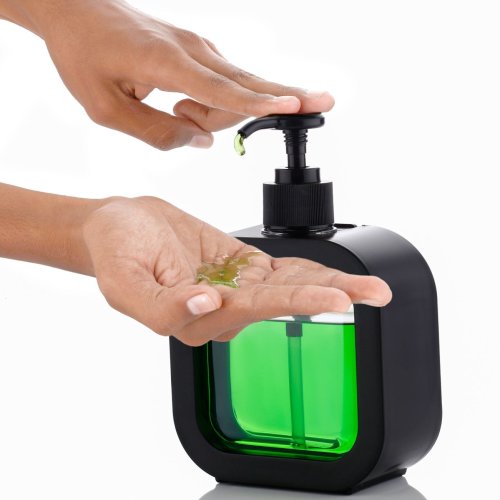 Black Glass Liquid Soap Dispenser