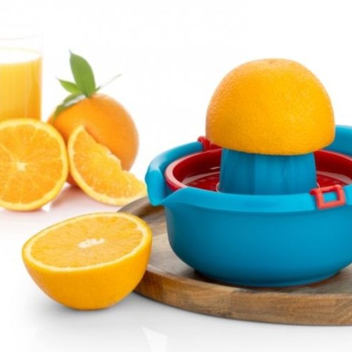 Blue Plastc Fruit Squeezer