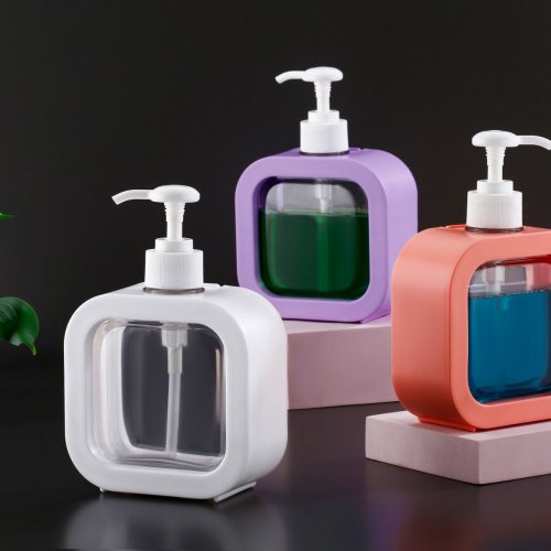 Glass Liquid Soap Dispenser Set