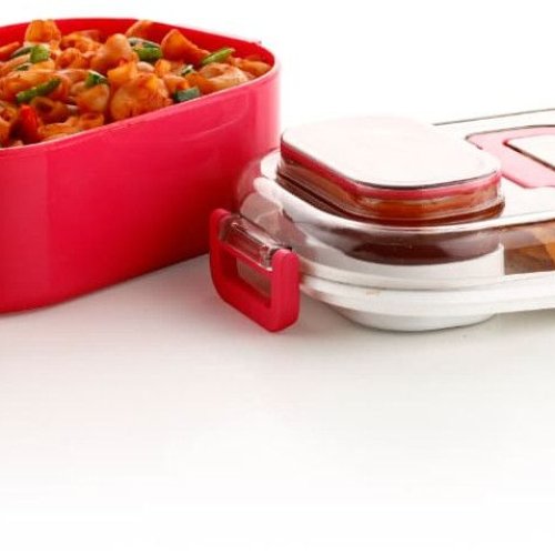 Red Plastic Lunch Box