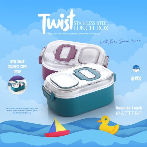 Twist Stainless Steel Lunch Box Set