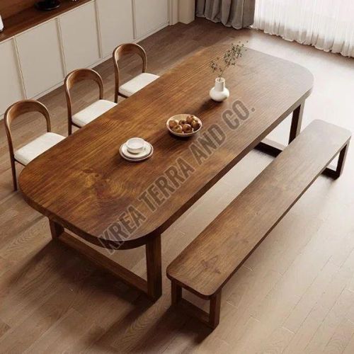 Brown 6 Seater Wooden Dining Table
