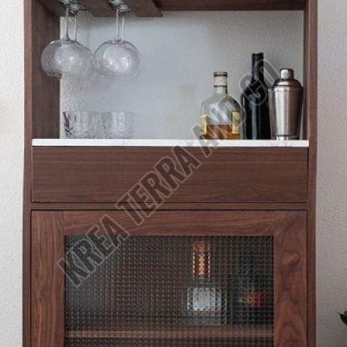 Brown Wooden Bar Cabinet