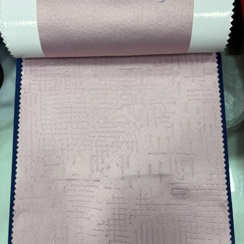 Baby Pink Blackout Emboss Curtain Fabric