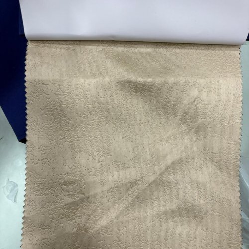Light Golden Blackout Emboss Curtain Fabric