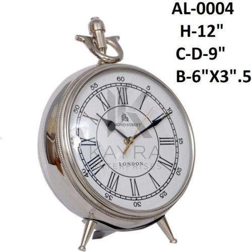 Analog Clock Aluminium Table Clock