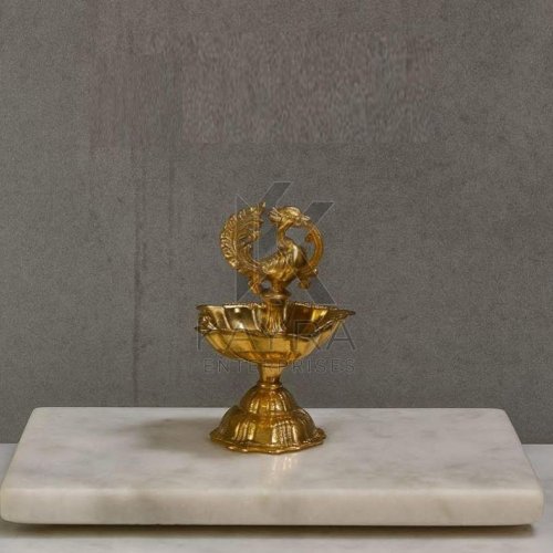 Brass Peacock Design Oil Diya (Mayur Diya)