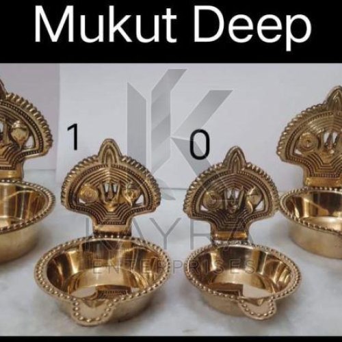 Brass Mukut Diya Set OF 4 Pcs