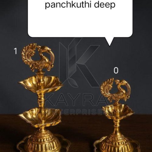Traditional Brass Panchkuthi Diya Set OF 2 Pcs