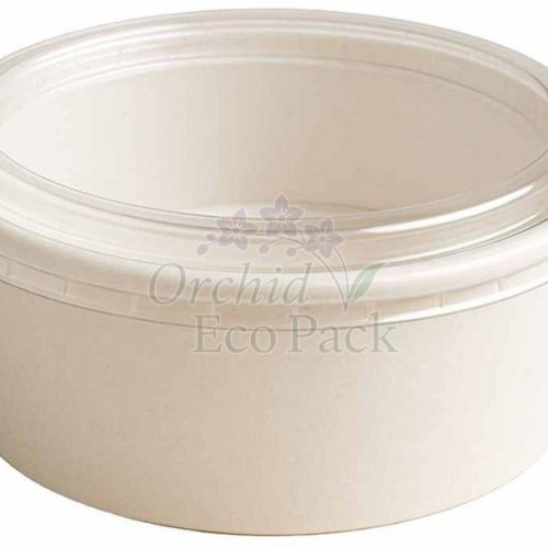 500ml White Round Paper Salad Bowl